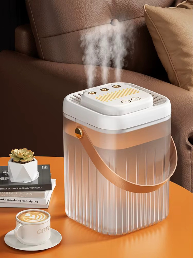BALASHOV Smart Cool Mist Luftbefeuchter mit 3 Düsen und Nachtlicht, Schwarz, 3 l - Bild 4