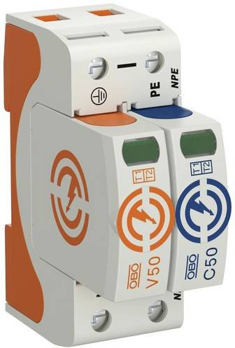OBO Bettermann V50-1+NPE-280 Combicontroller 50 kA in Weiß - Bild 1
