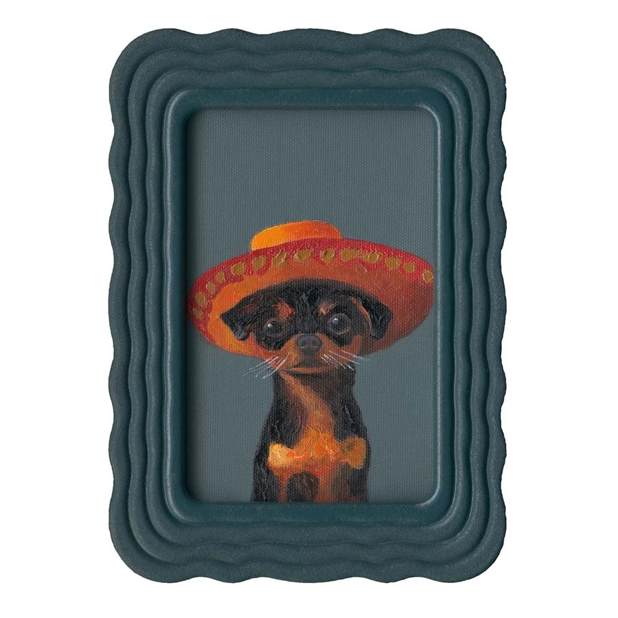 Art Universe Leinwandbild Mexican Puppy Modernes Tiergemälde Multicolour B: 15 cm, H: 21 cm - Bild 2