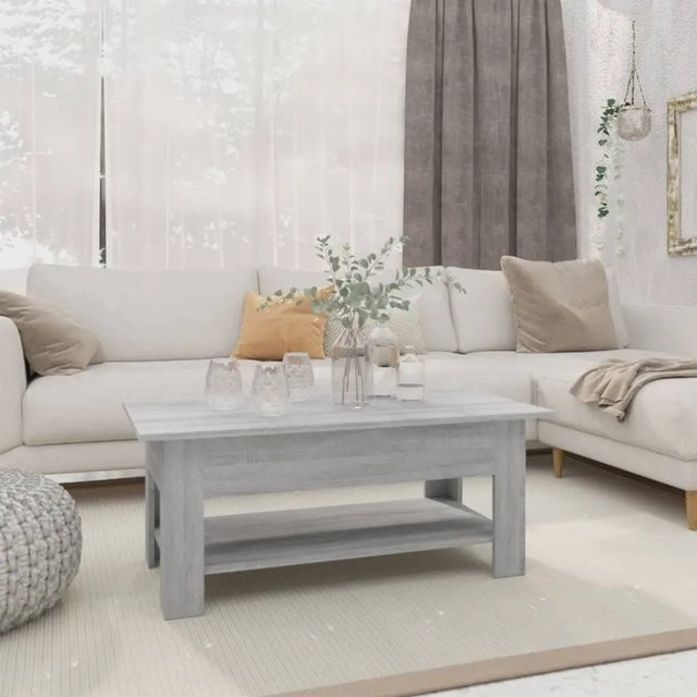 vidaXL Couchtisch modern in Grau, rechteckig, B/T/H: 102 x 55 x 42 cm - Bild 1
