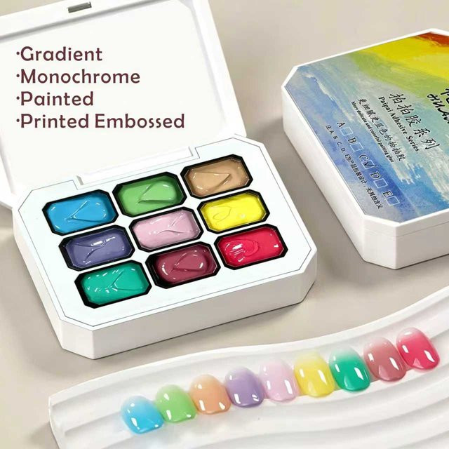 SAUA Nagelgel, 9 Farben, glänzend, Unisex - Bild 1