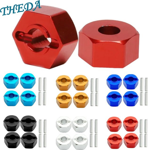 Traxxas Aluminium-Rad-Sechskant-Naben-Adapter, Halterung, Blau, Metall - Bild 1