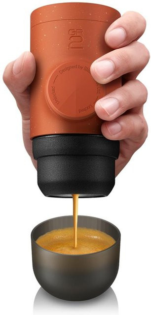 Wacaco Minipresso GR2 Tragbare Espressomaschine für unterwegs in Braun, kompatibel mit gemahlenem Kaffee - Bild 1