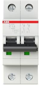 ABB S202-C1.6 Leitungsschutzschalter 1,6A 400V in Weiß - Bild 1