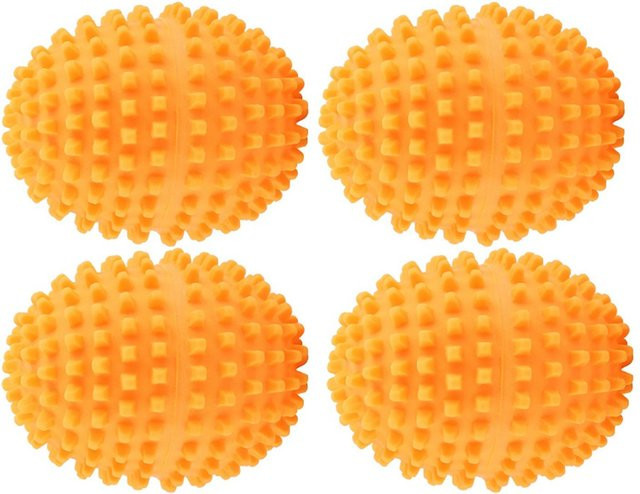 TOMTOP JMS Set aus 4 wiederverwendbaren Trocknerbällen für deine Wäsche in Orange - Bild 1