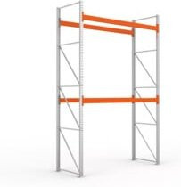 Meta Palettenregal MULTIPAL verzinkt in Orange mit 3 Lagerebenen, B/T/H: 440 x 270 x 110 cm