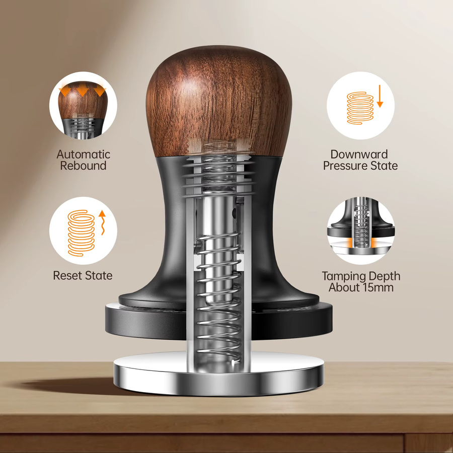 MHW-3BOMBER Flash Tamper 2.0 Espresso-Nivellierer und Kaffee-Verteiler mit 30lbs Feedback für Barista und Heim-Kaffee-Zubehör - Bild 3