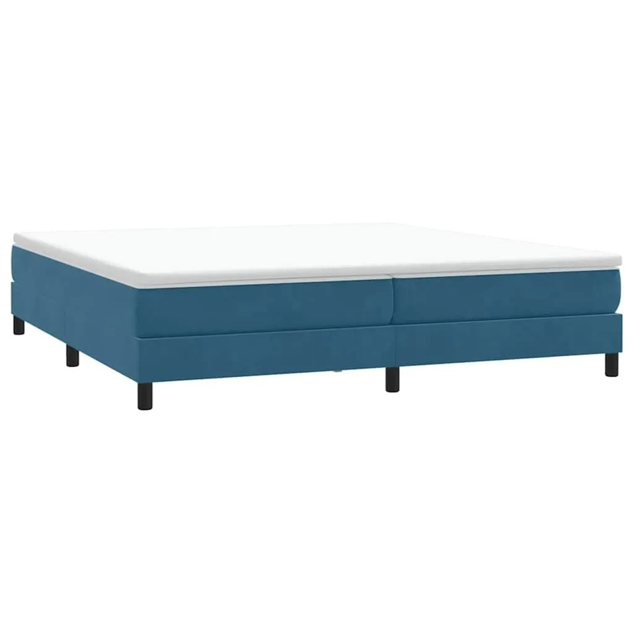vidaXL Boxspringbett aus Samt in Dunkelblau ohne Matratze B: 213 cm, T: 203 cm, H: 25 cm - Bild 2