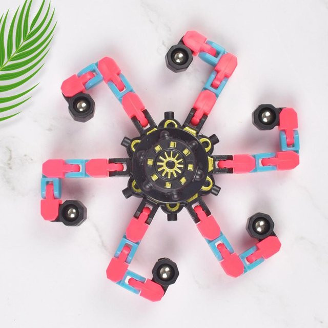 Kidsly Fidget Spinner, Leuchtende Verformung, Dekompression, Leuchtende Gyro-Kettenrotation - Bild 1