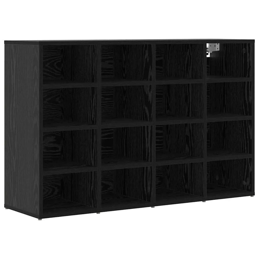 vidaXL Schuhschrank mit Regal in Schwarz und Eichen-Optik, B/T/H: 103 x 30 x 67 cm - Bild 2