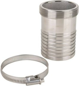 Wilo Schlauchtülle d= 50mm, Rp 2 in Silber - Bild 1