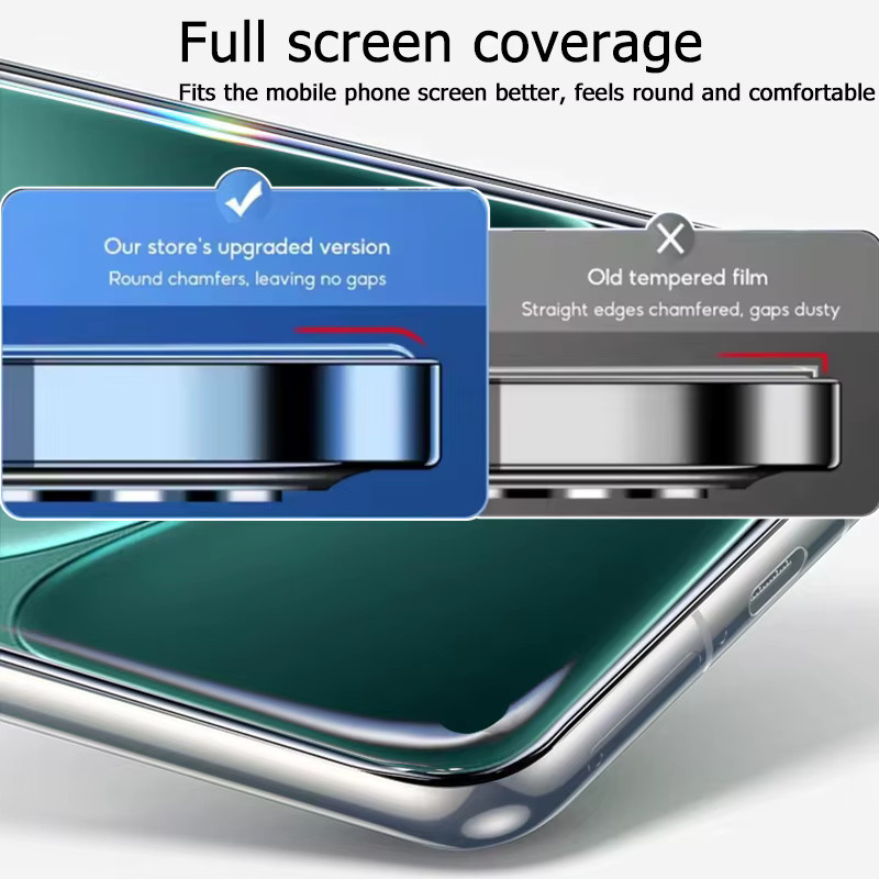 Gehärtetes Glas Display Schutz für Oppo A6 GT Pro, A5, A3, A2, A1, A80, A60, A59, A79, A18, A38, A58 in Transparent und Schwarz - Bild 3