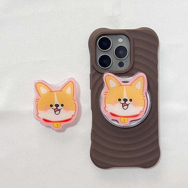 Niedlicher Cartoon-Welpe Handyhalter Griptok für iPhone 17 Pro Max in Multicolour - Bild 1