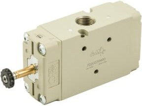 Riegler 3/2-Wegeventil elektropneumatisch monostabil G 1/2 NO in Grau aus Alu - Bild 1