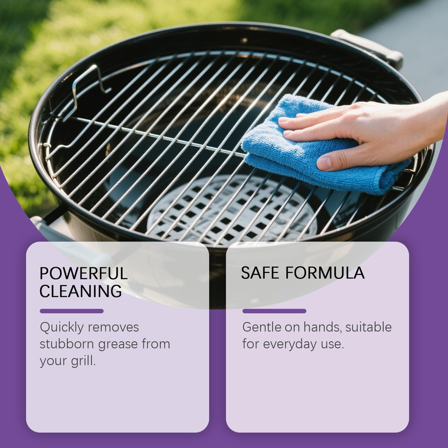 Jakehoe Öko BBQ Grillreiniger Ungiftiger Hochleistungs-Entfetter zur Entfernung von Fett und Kohlenstoffablagerungen 2 x 120 ml - Bild 4