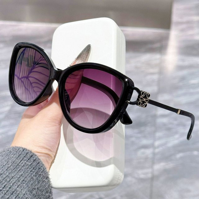 DIXSG F8833 Sonnenbrille Cat-Eye, Vollrand, Kunststoff, Schwarz, Damen - Bild 1
