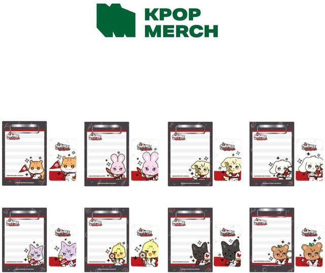 ATEEZ ANITEEZ IN THE CALLING Mini-Klemmbrett und Notizblock-Set TYUdeongi in Mehrfarbig - Bild 1