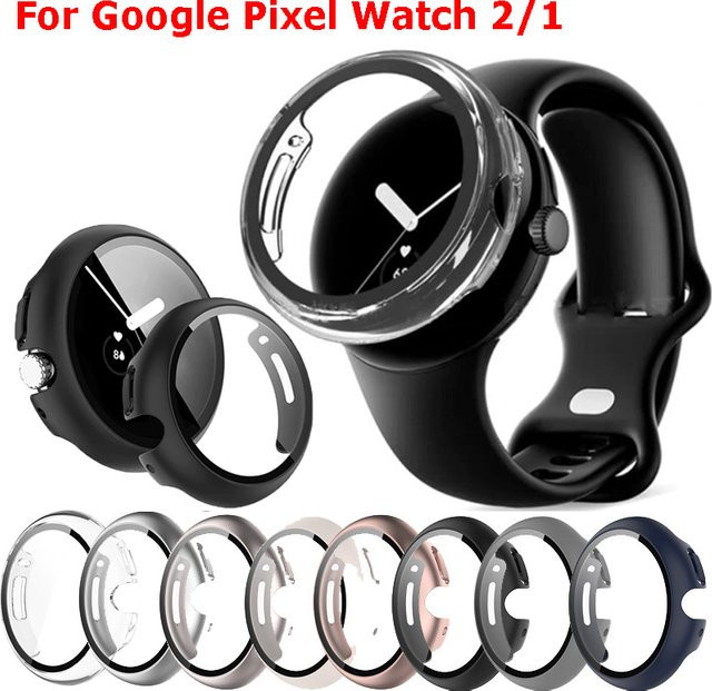 jansin Schutzhülle für Google Pixel Watch 2/1, Glas, Grey - Bild 1