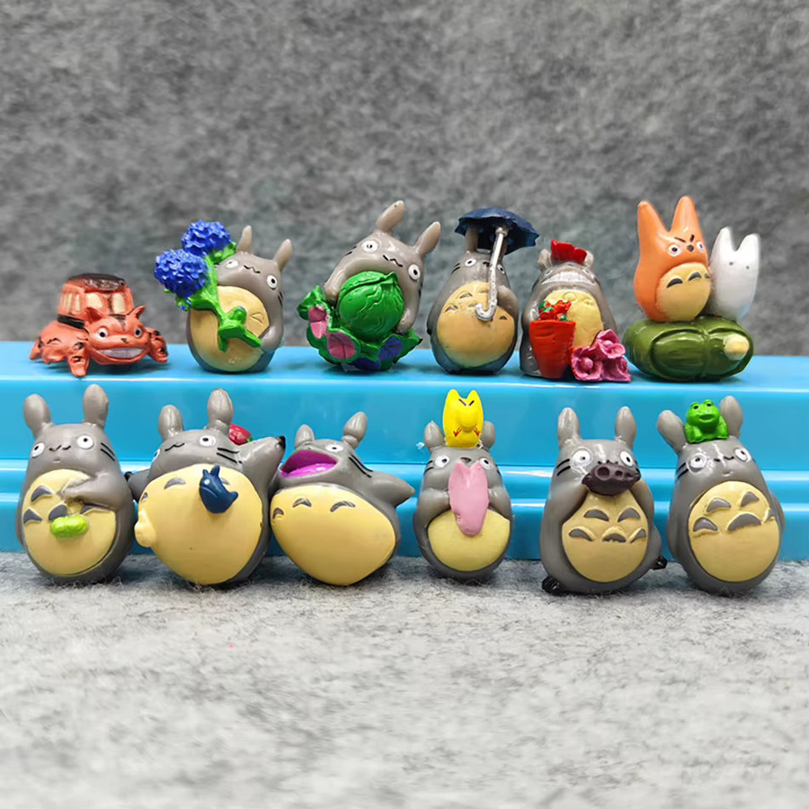 Bandai Cartoon Totoro Szene Figur, Mini Statue, Set, Bunt / Mehrfarbig - Bild 4