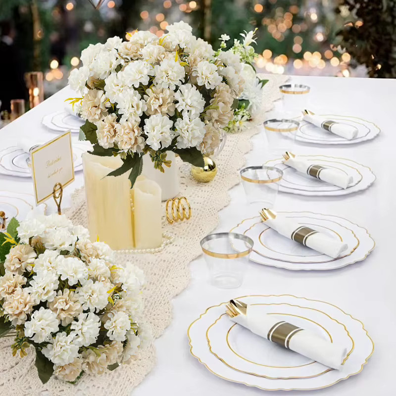 Künstliche Hortensien aus Seide in Weiß für Hochzeiten, Garten und Dekoration - Bild 2