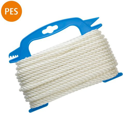 CONACORD Polyester Seil, 3-schäftig gedreht, Weiß, Durchmesser: 6 mm, Länge: 20 m - Bild 1