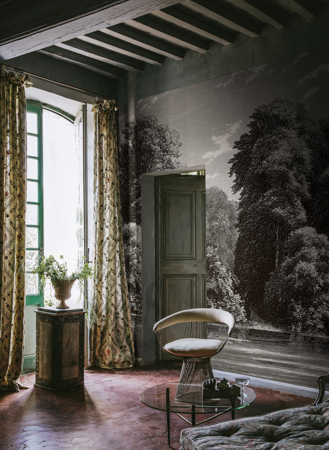 Rebel Walls Mural Spring Season Vintage Wandtattoo in Grau mit floralem Design - Bild 2