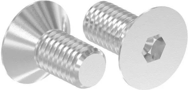 FeNau Senkkopfschraube M8 x 16 mm aus Edelstahl A2-70 in Silber mit Innensechskant und Vollgewinde nach ISO 10642 - Bild 1