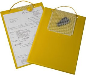 Eichner Auftragstasche mit Magnetverschluss in Gelb, A4, aus gewebeverstärkter Folie - Bild 1