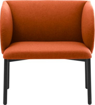 Leyform LIV Empfangssessel mit Stahlrohrgestell und Stoffbezug in Terracottabraun, B: 73 cm, T: 62 cm, H: 74 cm - Bild 1