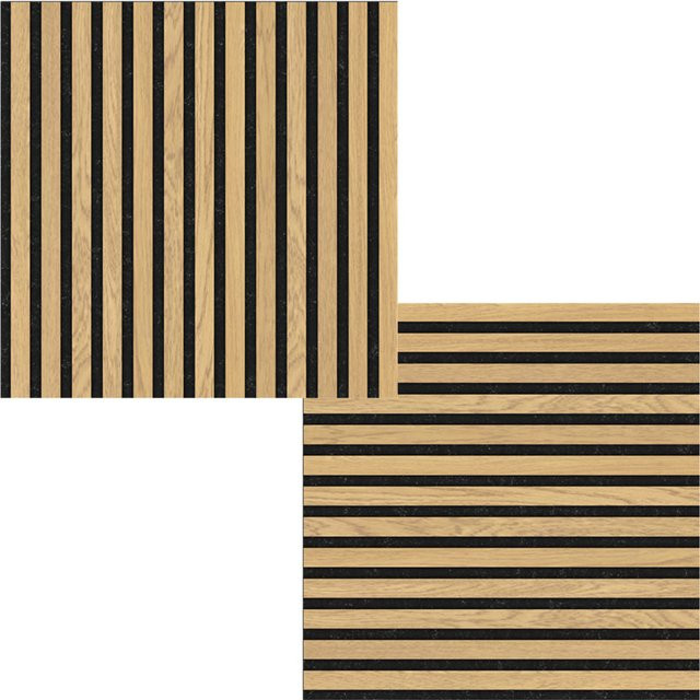 FIBROTECH Square Akustikpaneele FSC zertifiziert, 2 Stück, Farbe: Oiled Oak (braun), B/T/H: 52 x 52 x 2,2 cm - Bild 1