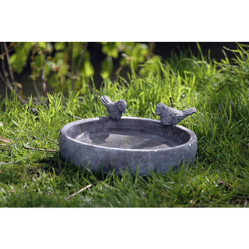 Dobar Klassische Vogeltränke Pool-Oase Grau B/T/H: 18 x 18 x 4,5 cm - Bild 3
