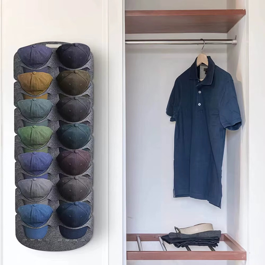 Multiyilego Baseball-Display-Rack aus Kunststoff als Wand-Organizer für Hüte und Bälle, Grau - Bild 4