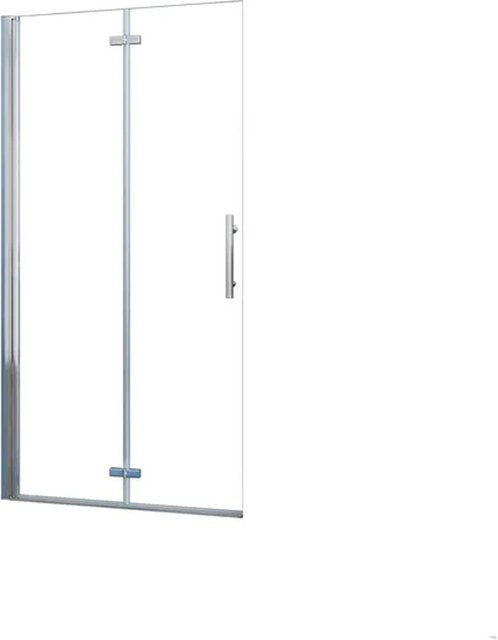 Duschparadies Walk-In Duschwand mit Drehtür aus Nano Glas in Transparent, B: 76 cm, H: 185 cm - Bild 1