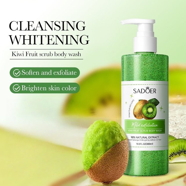 SADOER Kiwi Scrub Duschgel, 300 ml, Unisex - Bild 1