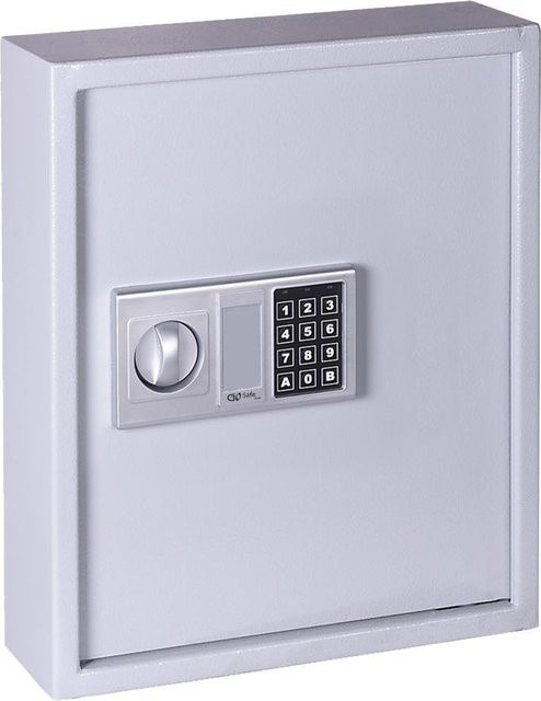 Olympia GOsafe 50B Schlüsselbrett aus Polypropylen mit 71 Haken und Code in Grau, B/T/H: 45 x 36 x 12 cm - Bild 1