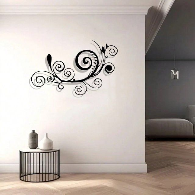 CIFBUY Vintage Metall-Wandkunst mit floralem Design aus Eisen für Innen und Außen - Bild 1