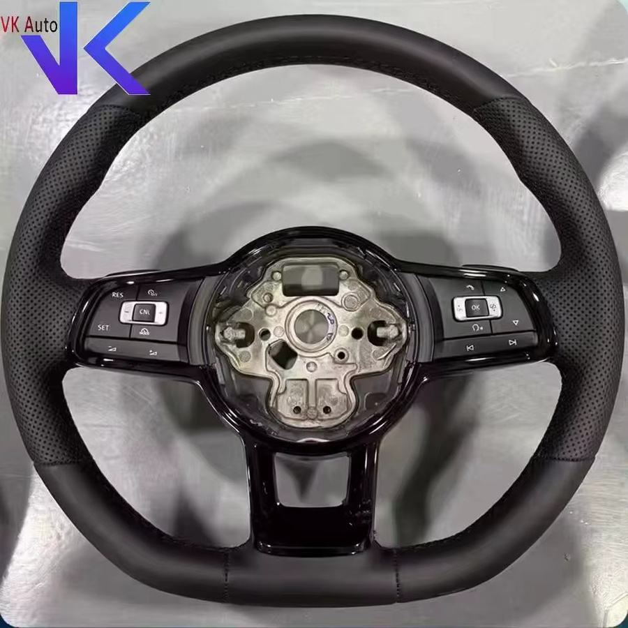 CNL Vollleder Lenkrad in Schwarz für VW Golf MK5 MK6 MK7 MK7.5, Passat B6 B7 B8 B9 und CC - Bild 2