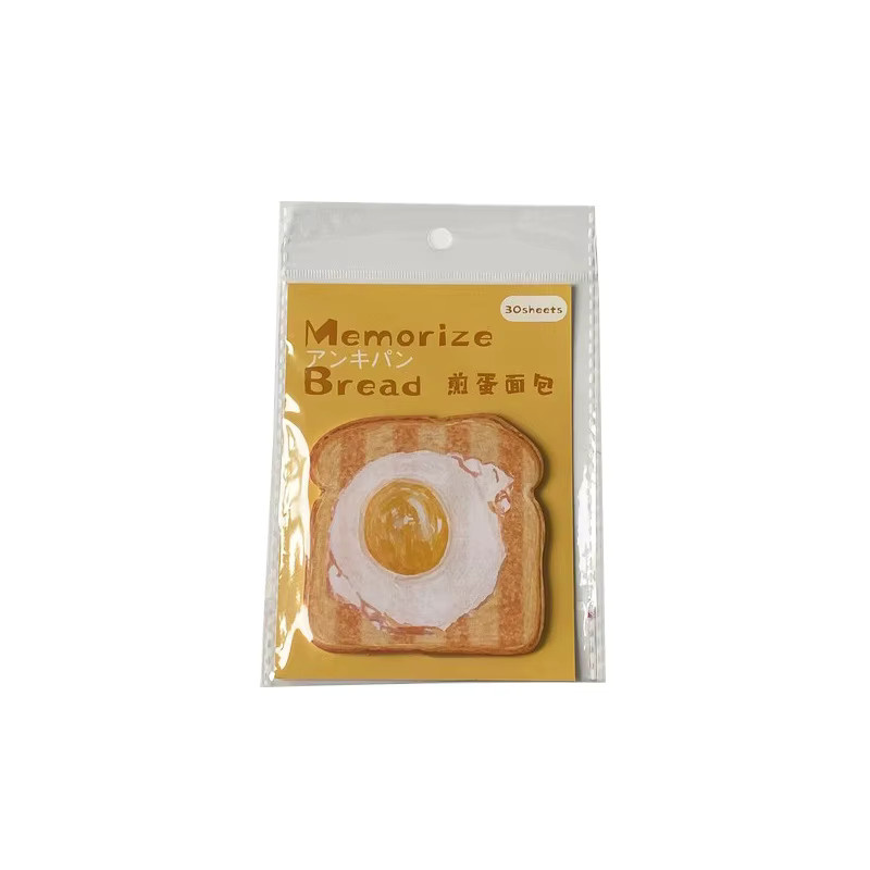 Kawaii Toast-Brot Notizblock mit Cartoon-Design für Studenten, abreißbare Haftnotizen aus Papier - Bild 2