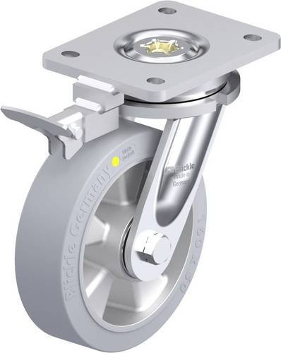 Blickle Schwerlast-Lenkrolle LO-ALEV 160K-SG-AS-RI4 in Grau mit Aluminium-Komponenten, Rad-Durchmesser: 160 mm, Tragfähigkeit: 350 kg - Bild 1