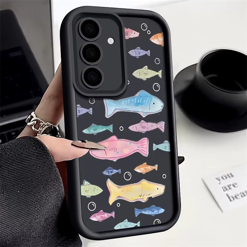Bunte Fische TPU Schutzhülle für Samsung Galaxy S25 S24 Ultra S23 S22 Plus S21 S20 FE A56 A36 A26 A16 A55 A35 A15 in Multicolor - Bild 3