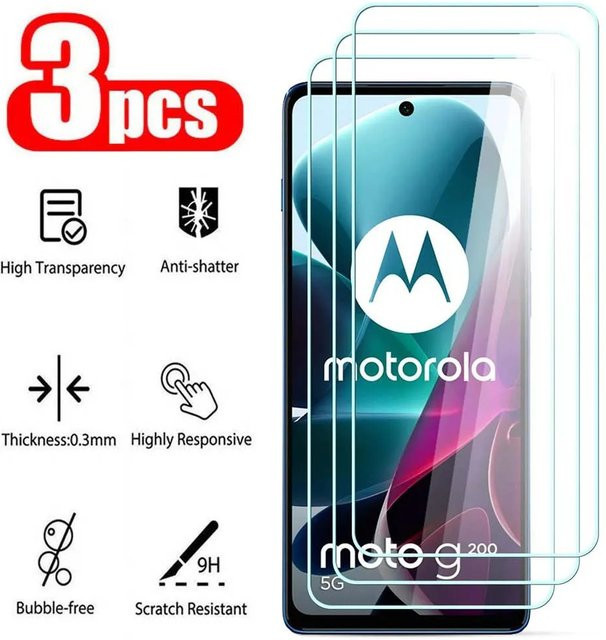 3er-Set HD gehärtetes Glas Displayschutz für Motorola Moto G71 5G G31 G22 G32 G41 G51 G53 G73 G42 G52 G72 G13 G23 in Transparent - Bild 1