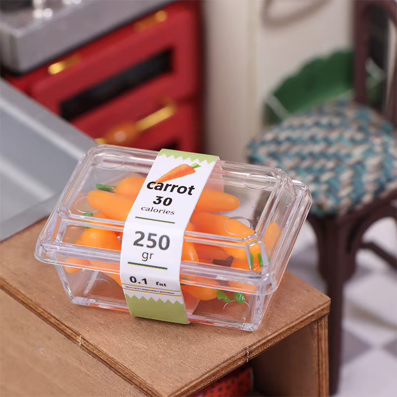 Gemüse Obst Modell mit Klar Box, Puppenhaus Zubehör, 1-teiliges Set - Bild 2