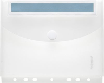 FolderSys Dokumententasche Clip-Folder aus Kunststoff mit Klappe, DIN A5, 10 Stück, Mehrfarbig/Transparent/Weiß - Bild 1