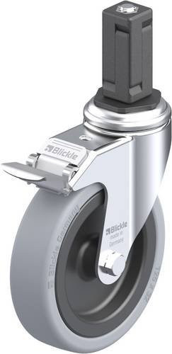 Blickle Lenkrolle LKRA-VPA 126G-11-FI-EV14 mit Feststeller, Rad-Durchmesser: 125 mm, Tragfähigkeit: 120 kg, grau/schwarz - Bild 1