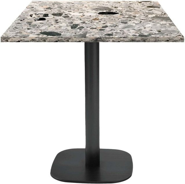 RestooTab Tisch Round quadratisch in Grau und Schwarz, B/T/H: 70 x 70 x 75 cm - Bild 1