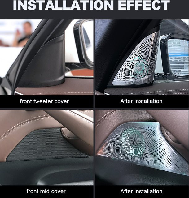 ALOONGACARR LED Lautsprecher Abdeckungen mit Sound für BMW G31 G38 Front Tür Hochtöner Musik Upgrade Kit - Bild 1
