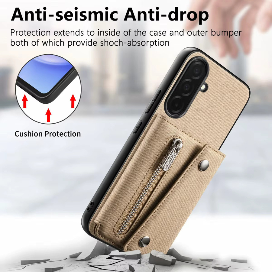 Magnetische Brieftaschen-Handyhülle mit abnehmbarer MagSafe-Funktion für Samsung Galaxy S26 Ultra S25 Edge S24 S23 S22 Plus S21 FE A57 A37 A17 A07 in Schwarz - Bild 2