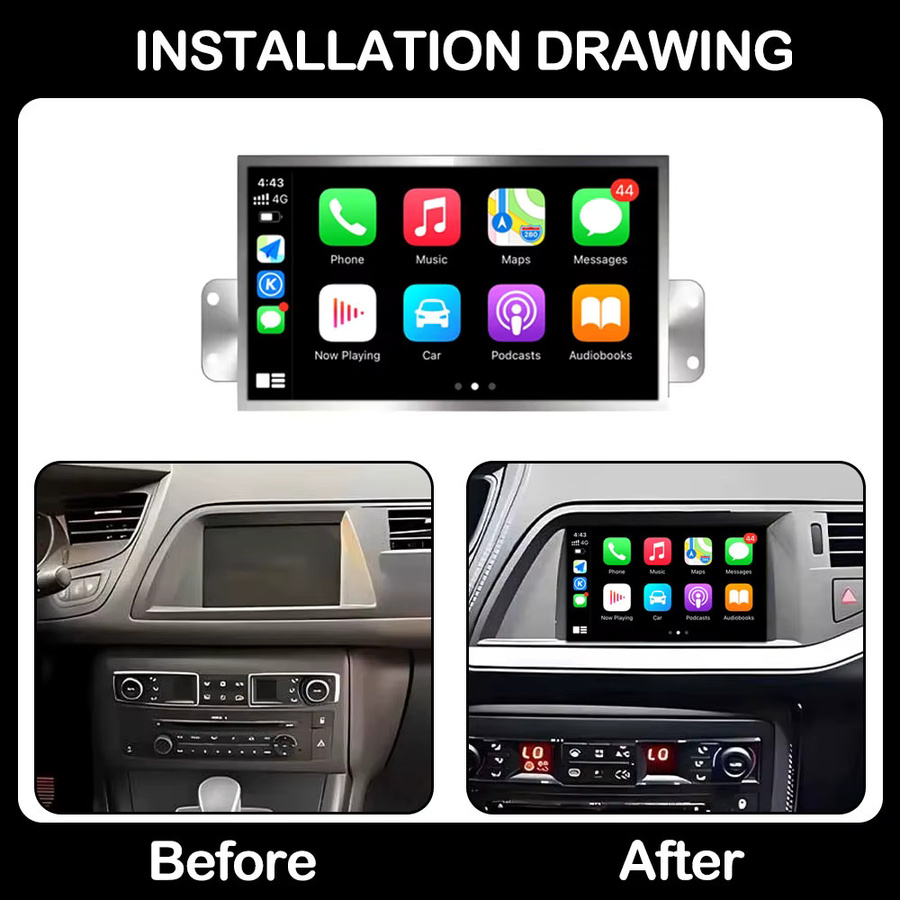 KJ-NAVI Android 16 Autoradio für Citroen C5 X7 mit 7 Zoll Touchscreen, GPS, Bluetooth und Wi-Fi in Schwarz - Bild 3