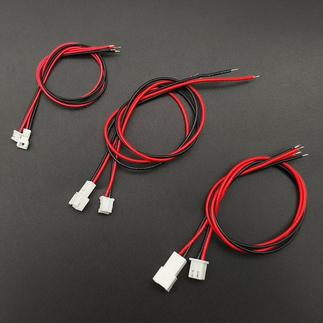10 Paar Micro JST PH 2,0 XH 2,54 Stecker-Buchse-Verbinder Set mit Kabeln in Weiß - Bild 1