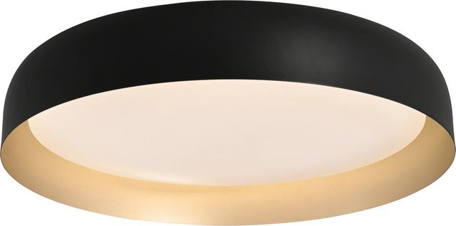 Just Light LED-Deckenleuchte Osko rund, Schwarz/Gold, Durchmesser: 57 cm, Höhe: 11,5 cm, dimmbar mit Fernbedienung - Bild 1